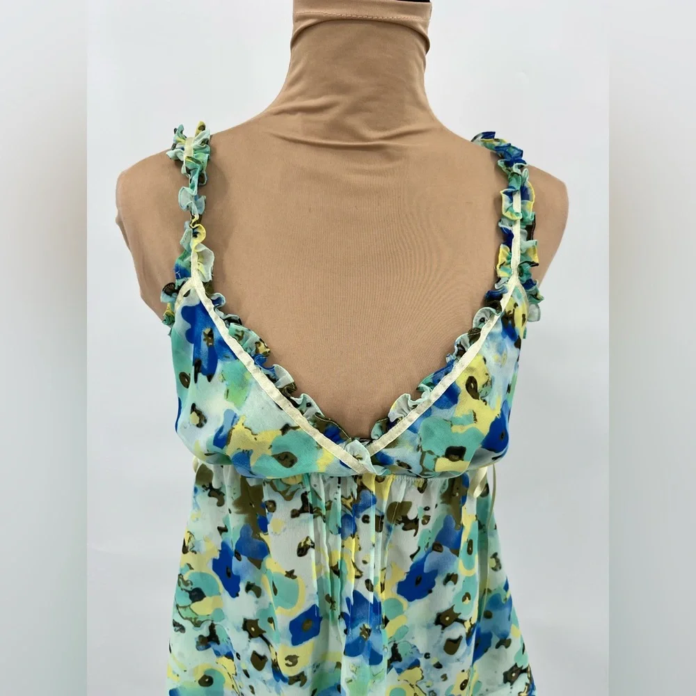 Ambrielle Floral Chiffon 2 piece matching Pajama Set M Romantic Lounge Sleepwear